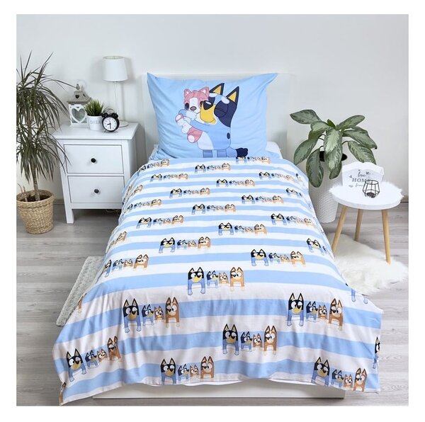 Bawełniana dziecięca pościel jednoosobowa 140x200 cm Bluey – Jerry Fabrics