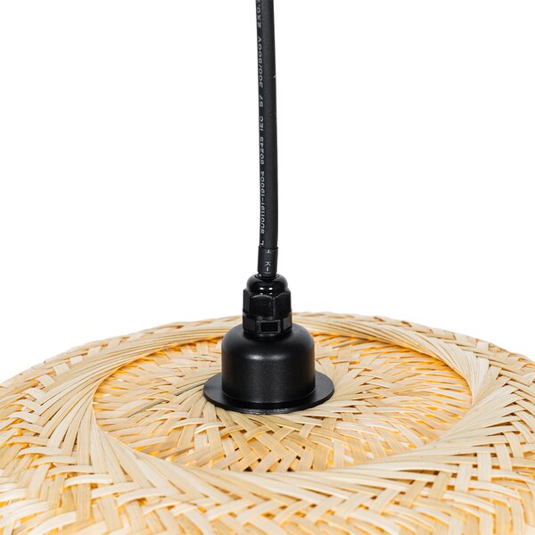 Orientalna lampa wisząca zewnętrzna z bambusa IP44 - Rafael