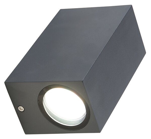 Inteligentna lampa ścienna ciemnoszara IP44 z 2 żarówkami WiFi GU10 - Baleno