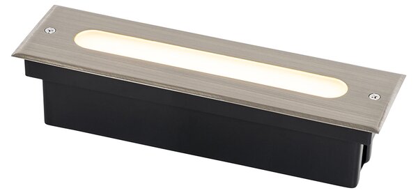 Nowoczesny klosz do zabudowy stalowy 30 cm z LED IP65 - Eline