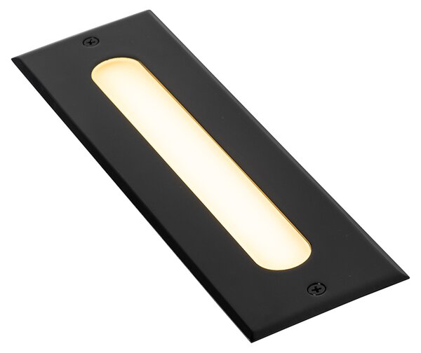 Nowoczesny klosz ogrodowy czarny 30 cm z LED IP65 - Eline