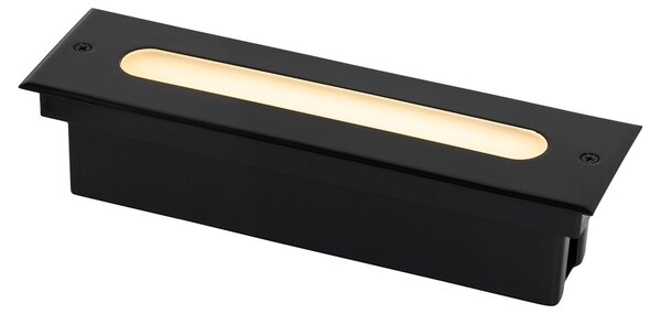 Nowoczesny klosz ogrodowy czarny 30 cm z LED IP65 - Eline
