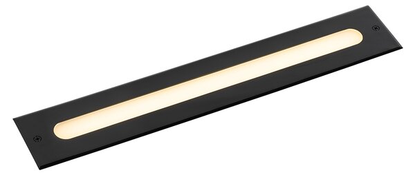Nowoczesny klosz ogrodowy czarny 50 cm z LED IP65 - Eline