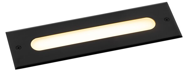 Nowoczesny klosz ogrodowy czarny 30 cm z LED IP65 - Eline