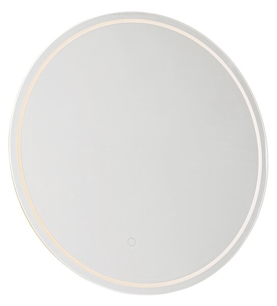 Nowoczesne lustro łazienkowe 60 cm z LED i dotykowym ściemniaczem - Sebas
