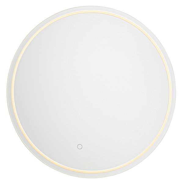 Nowoczesne lustro łazienkowe 60 cm z LED i dotykowym ściemniaczem - Sebas