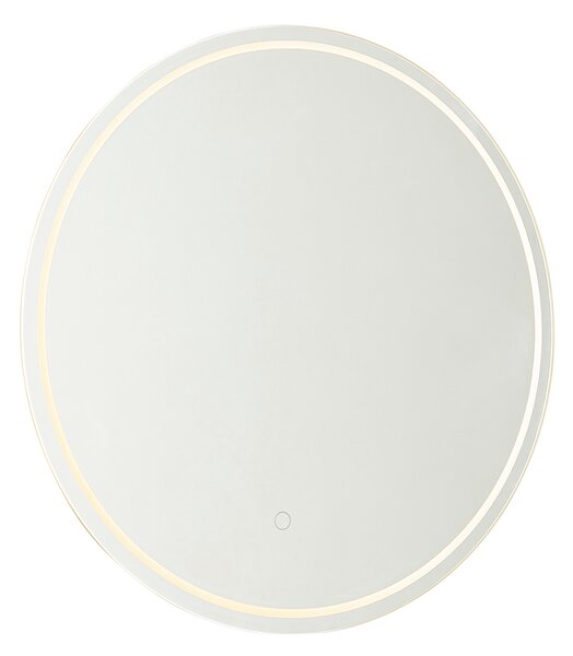 Nowoczesne lustro łazienkowe 60 cm z LED i dotykowym ściemniaczem - Sebas