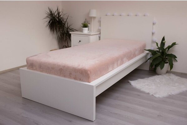 Brązowe prześcieradło z mikropluszu z gumką 90x200 cm – Jerry Fabrics