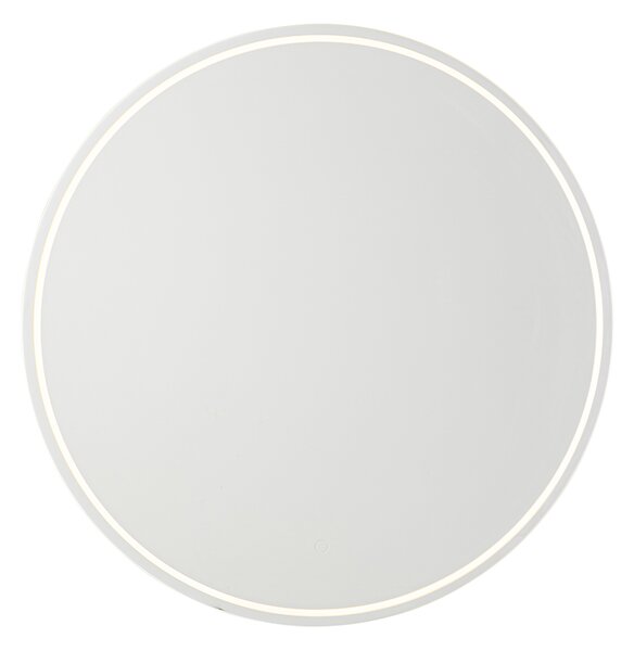 Nowoczesne lustro łazienkowe 80 cm z LED i dotykowym ściemniaczem - Sebas