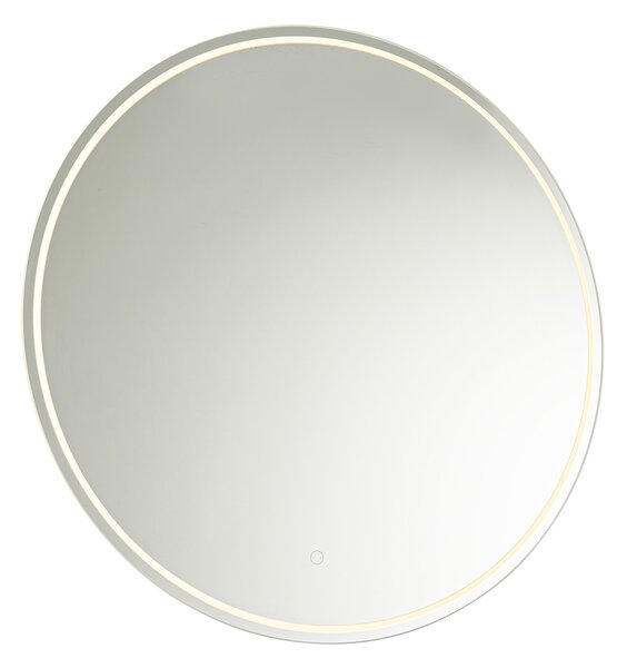 Nowoczesne lustro łazienkowe 80 cm z LED i dotykowym ściemniaczem - Sebas