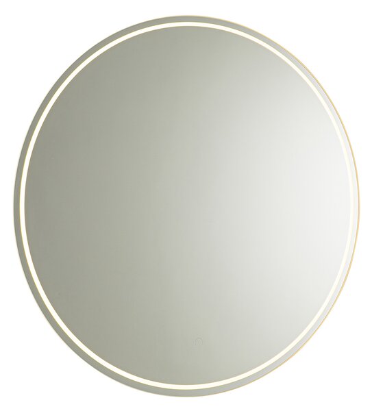 Nowoczesne lustro łazienkowe 80 cm z LED i dotykowym ściemniaczem - Sebas