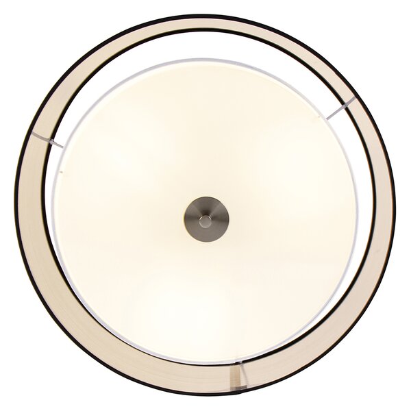 Inteligentna lampa sufitowa czarna z białą 50 cm z 3 WiFi A60 - Drum Duo