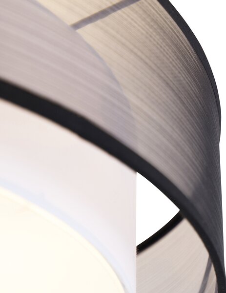 Inteligentna lampa sufitowa czarna z białą 50 cm z 3 WiFi A60 - Drum Duo