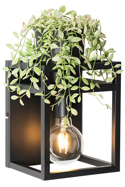 Inteligentna lampa ścienna czarna z półką, w tym Wi-Fi G95 - Cage Rack
