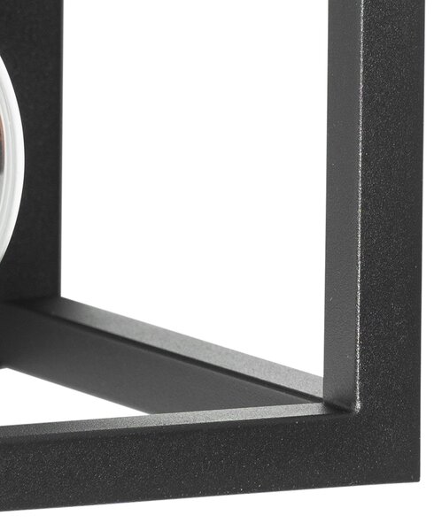 Inteligentna lampa ścienna czarna z półką, w tym Wi-Fi G95 - Cage Rack