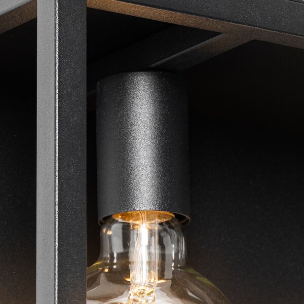 Inteligentna lampa ścienna czarna z półką w komplecie 2 Wifi G95 - Cage Rack