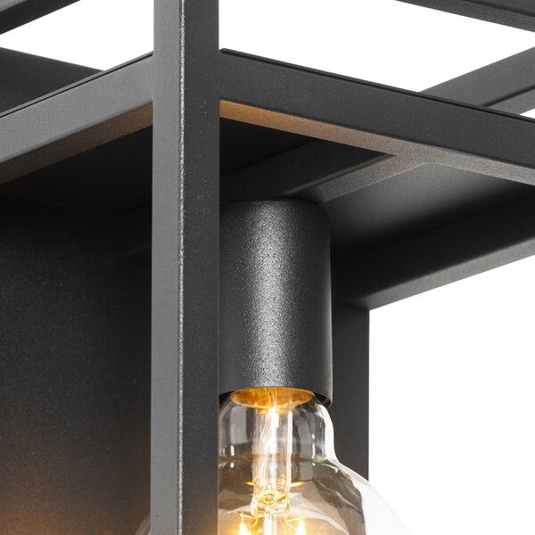 Inteligentna lampa ścienna czarna z półką, w tym Wi-Fi G95 - Cage Rack