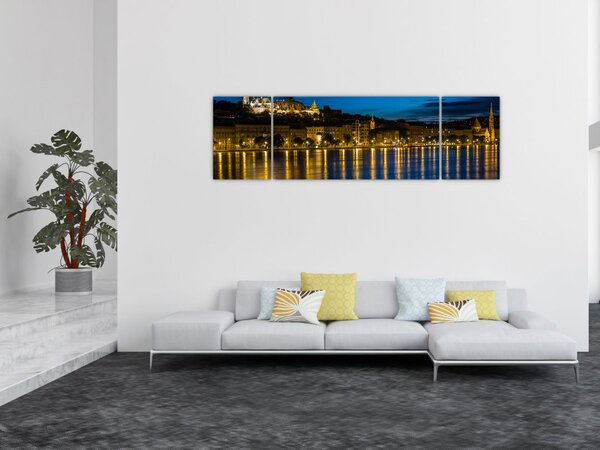 Obraz miasta nocą (170x50 cm)