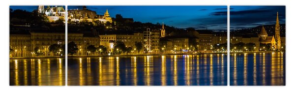 Obraz miasta nocą (170x50 cm)