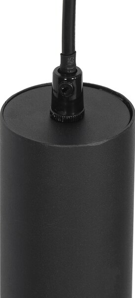 Inteligentna lampa wisząca czarna w komplecie z 5 żarówkami Wifi GU10 - Jeana