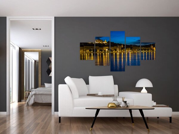 Obraz miasta nocą (125x70 cm)