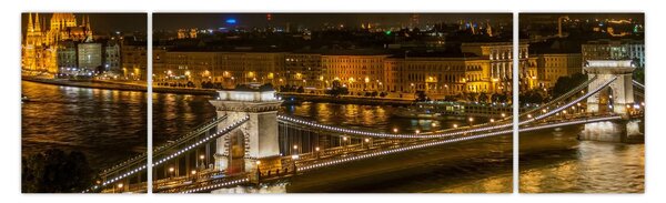 Obraz miasta nocą (170x50 cm)