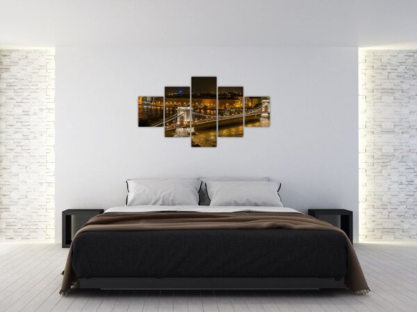 Obraz miasta nocą (125x70 cm)