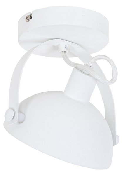Industrialna lampa sufitowa biała ze srebrnym 15 cm regulowana - Magnax