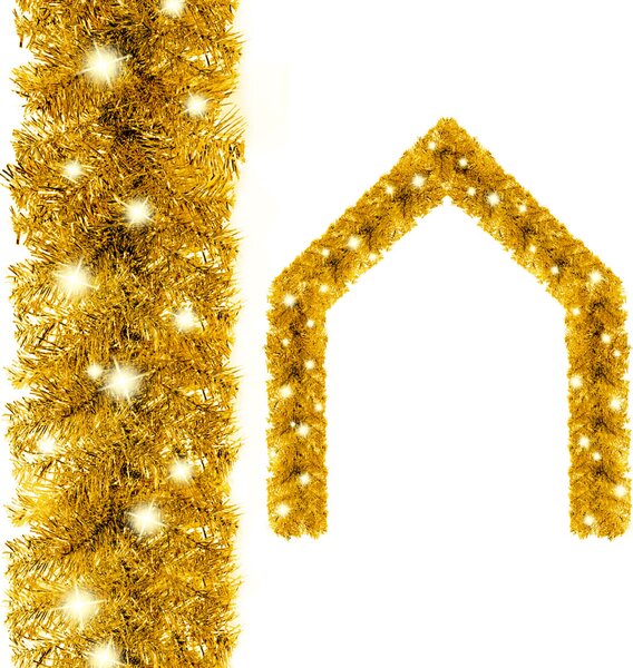 Girlanda świąteczna z lampkami LED, 5 m, złota