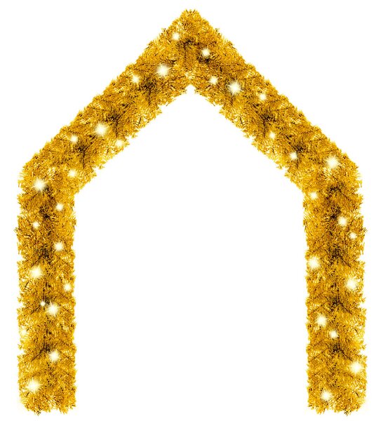 Girlanda świąteczna z lampkami LED, 20 m, złota