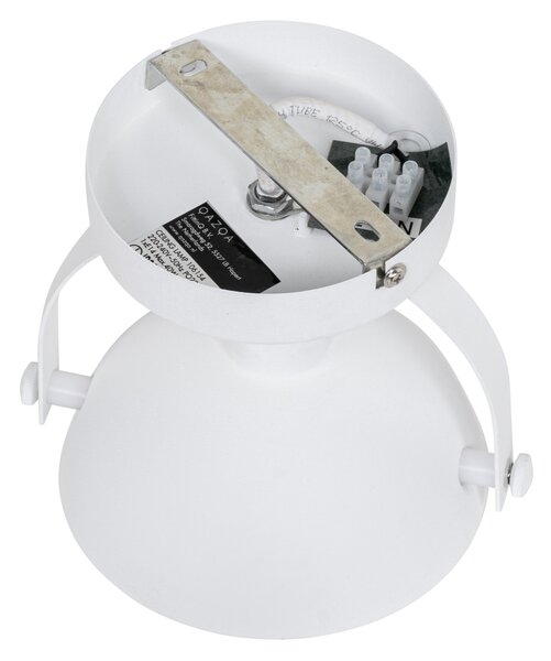 Industrialna lampa sufitowa biała ze srebrnym 15 cm regulowana - Magnax