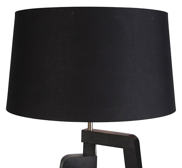 Inteligentna lampa podłogowa z kloszem czarna ze złotem 50 cm z WiFi A60 - Puros