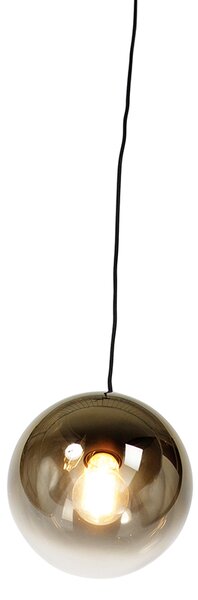 Inteligentna lampa wisząca czarna ze złotym szkłem 20 cm w tym Wifi A60 - Pallon