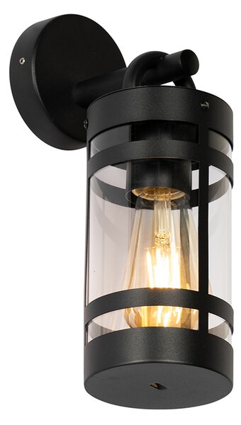 Industrialna lampa ścienna zewnętrzna czarna IP44 - Ruben