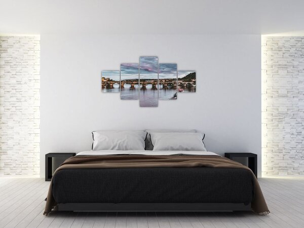 Obraz rzeki Wełtawy (125x70 cm)