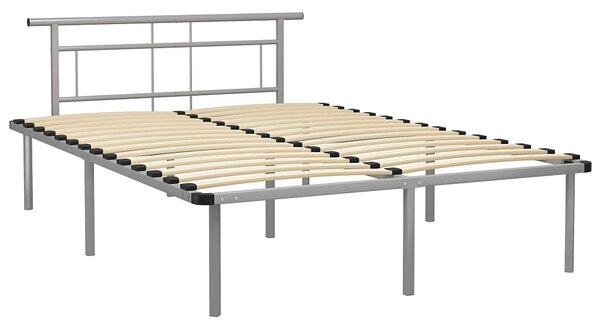 Szare metalowe łóżko loftowe 120x200 cm - Mervex