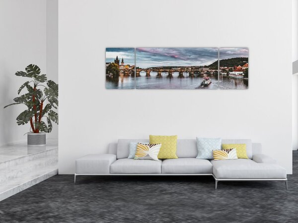 Obraz rzeki Wełtawy (170x50 cm)