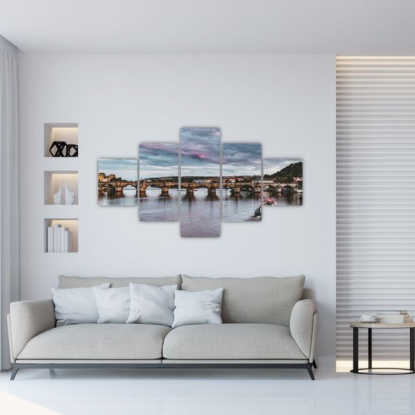 Obraz rzeki Wełtawy (125x70 cm)