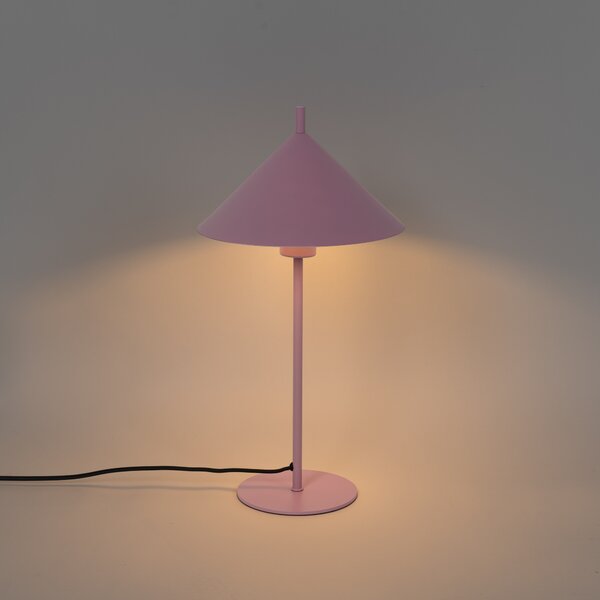 Designerska lampa stołowa różowa - Triangolo