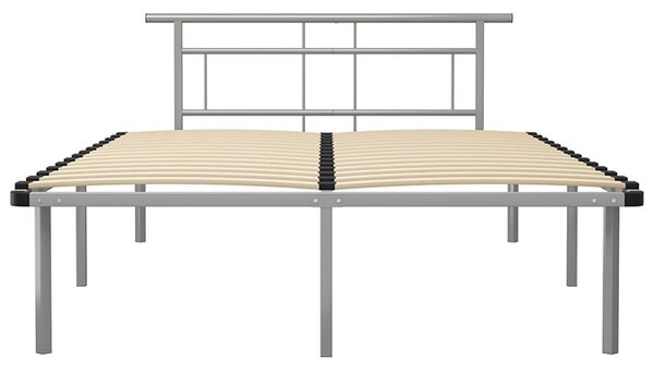 Szare metalowe łóżko loftowe 140x200 cm D0-P49