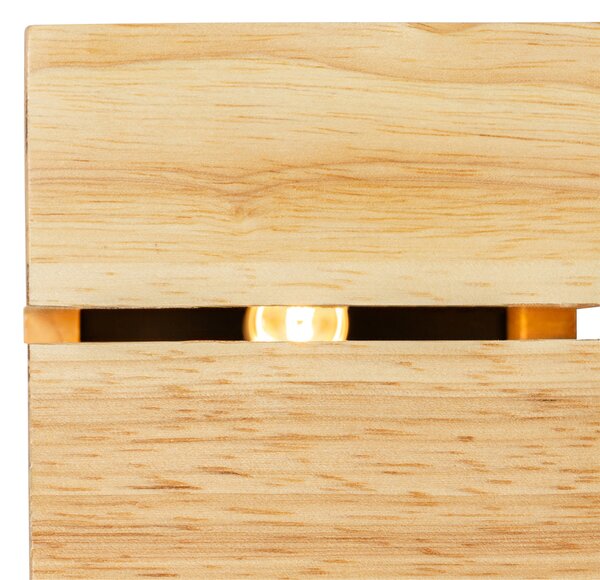 Rustykalna lampa ścienna z drewna dębowego 9,7 cm - Transfer Groove