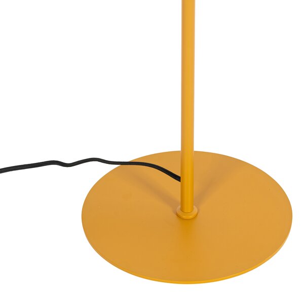 Designerska lampa podłogowa żółta - Triangolo