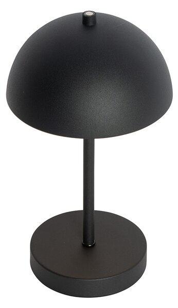 Zestaw 2 lamp stołowych zewnętrznych Grzyb czarny akumulatorowy - Keira