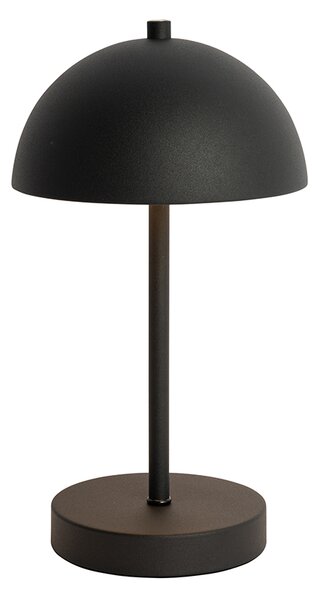 Zestaw 2 lamp stołowych zewnętrznych Grzyb czarny akumulatorowy - Keira