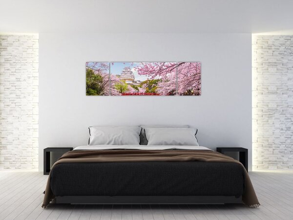 Obraz wiśni japońskiej (170x50 cm)