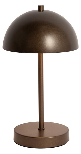 Zestaw 2 lamp stołowych zewnętrznych ciemny brąz ładowalnych z LED z 3-stopniowym ściemnianiem - Keira