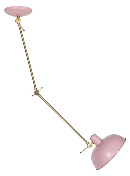 Lampa sufitowa w stylu retro różowa z brązem - Milou