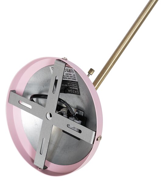 Lampa sufitowa w stylu retro różowa z brązem - Milou