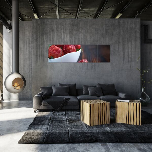 Obraz truskawek (170x50 cm)