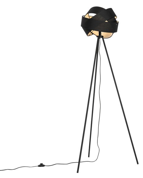 Nowoczesna lampa podłogowa czarna - Cloth
